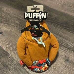NWT puffin drink wear tropical vibe hoodie koozie